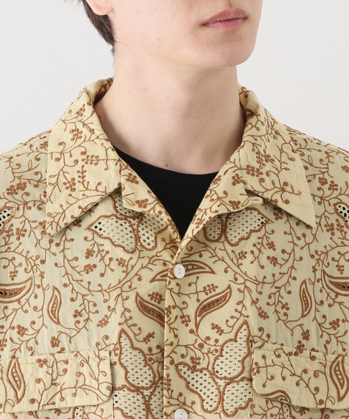 niche.(ニッチ)の「【Niche. / ニッチ】EMB Sandwich OpenCollarShirts(シャツ/ブラウス・メンズ・ベージュ・MEDIUM/LARGE)」の6枚目の写真