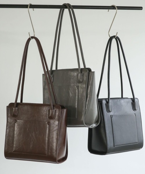 SENSE OF PLACE by URBAN RESEARCH（センスオブプレイスバイアーバンリサーチ）の「ロングハンドルスクエアバッグ（トートバッグ・メンズ・グレー/ブラック/ブラウン・ONE）」の11枚目の写真