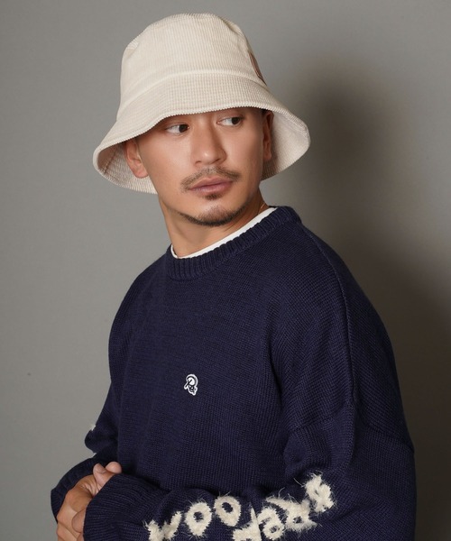 #Re:room(リルーム)の「コーデュロイロゴパッチバケットハット(ハット・メンズ・ブラック/オフホワイト/ピンク・FREE)」の5枚目の写真
