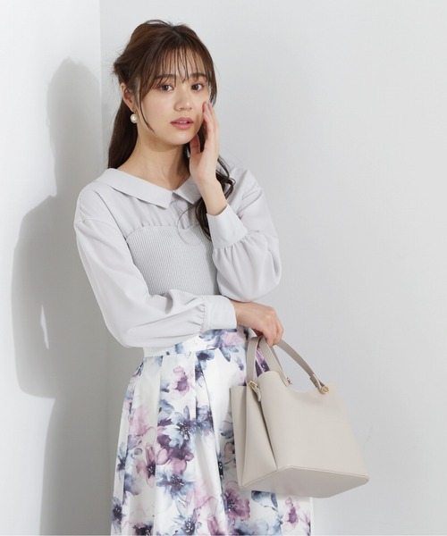 PROPORTION BODY DRESSING(プロポーションボディドレッシング)の「ベアドッキングブラウス / 1213110102(シャツ/ブラウス・レディース・ホワイト系その他/ブルー/ブラック・FREE)」の3枚目の写真