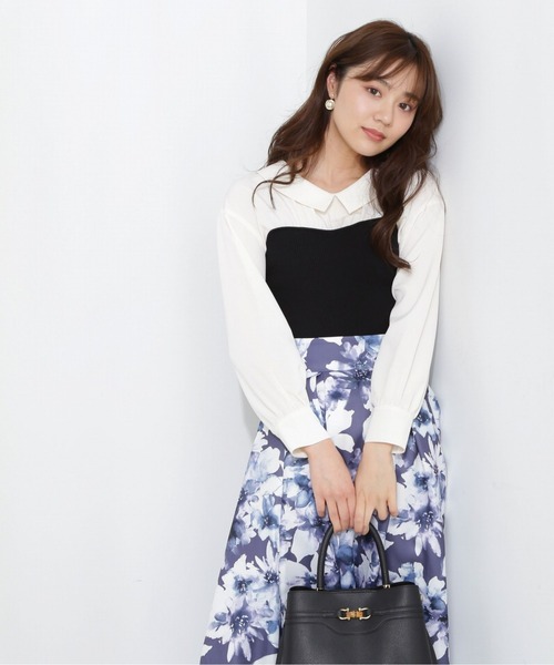 PROPORTION BODY DRESSING(プロポーションボディドレッシング)の「ベアドッキングブラウス / 1213110102(シャツ/ブラウス・レディース・ホワイト系その他/ブルー/ブラック・FREE)」の18枚目の写真