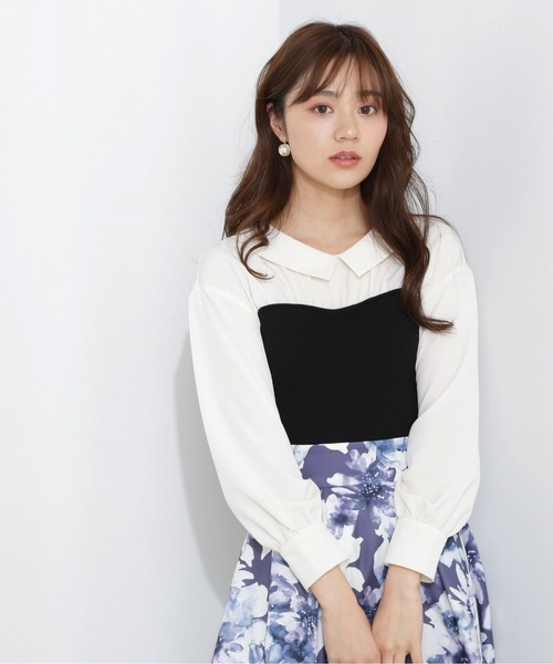 PROPORTION BODY DRESSING(プロポーションボディドレッシング)の「ベアドッキングブラウス / 1213110102(シャツ/ブラウス・レディース・ホワイト系その他/ブルー/ブラック・FREE)」の16枚目の写真