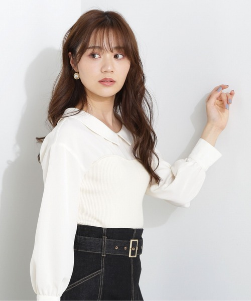 PROPORTION BODY DRESSING(プロポーションボディドレッシング)の「ベアドッキングブラウス / 1213110102(シャツ/ブラウス・レディース・ホワイト系その他/ブルー/ブラック・FREE)」の13枚目の写真