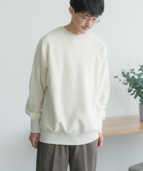 FORK&SPOON（フォークアンドスプーン）の「『ユニセックス』FORK&SPOON　クルーネックスウェット（スウェット・メンズ・グリーン系その他/グレー/アイボリー・4/5）」の4枚目の写真