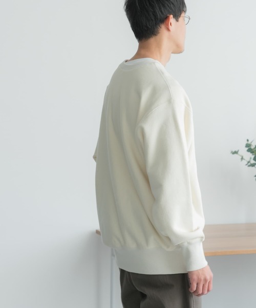 FORK&SPOON（フォークアンドスプーン）の「『ユニセックス』FORK&SPOON　クルーネックスウェット（スウェット・メンズ・グリーン系その他/グレー/アイボリー・4/5）」の6枚目の写真