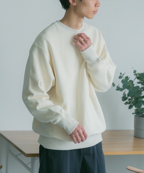 FORK&SPOON（フォークアンドスプーン）の「『ユニセックス』FORK&SPOON　クルーネックスウェット（スウェット・メンズ・グリーン系その他/グレー/アイボリー・4/5）」の8枚目の写真