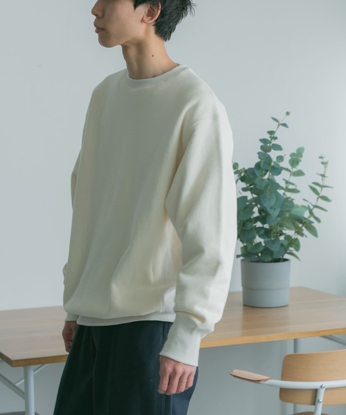 FORK&SPOON（フォークアンドスプーン）の「『ユニセックス』FORK&SPOON　クルーネックスウェット（スウェット・メンズ・グリーン系その他/グレー/アイボリー・4/5）」の12枚目の写真