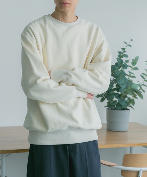 FORK&SPOON（フォークアンドスプーン）の「『ユニセックス』FORK&SPOON　クルーネックスウェット（スウェット・メンズ・グリーン系その他/グレー/アイボリー・4/5）」の13枚目の写真