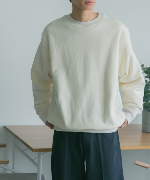 FORK&SPOON（フォークアンドスプーン）の「『ユニセックス』FORK&SPOON　クルーネックスウェット（スウェット・メンズ・グリーン系その他/グレー/アイボリー・4/5）」の14枚目の写真