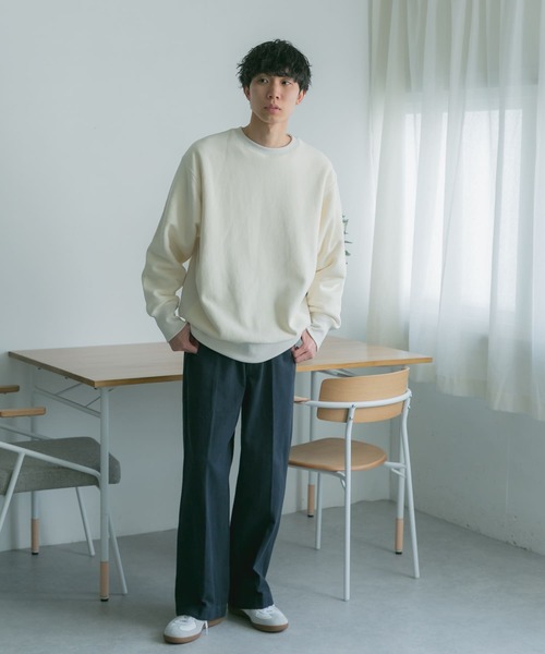 FORK&SPOON（フォークアンドスプーン）の「『ユニセックス』FORK&SPOON　クルーネックスウェット（スウェット・メンズ・グリーン系その他/グレー/アイボリー・4/5）」の15枚目の写真