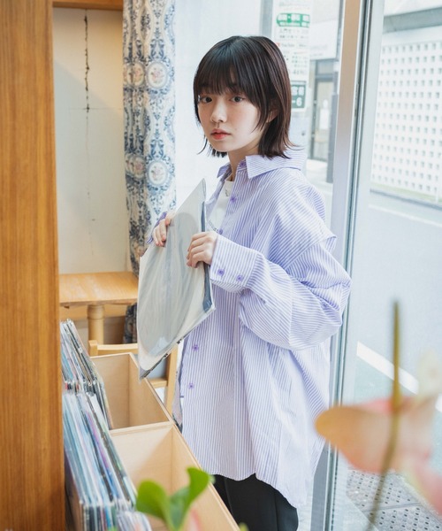 WEGO(ウィゴー)の「WEGO/マルチWAYカラーシャツ(シャツ/ブラウス・レディース・ブルー系その他4/その他2/ホワイト/その他1/パープル系その他4/イエロー系その他5・FREE)」の19枚目の写真