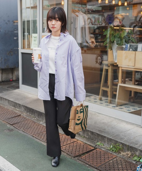 WEGO(ウィゴー)の「WEGO/マルチWAYカラーシャツ(シャツ/ブラウス・レディース・ブルー系その他4/その他2/ホワイト/その他1/パープル系その他4/イエロー系その他5・FREE)」の20枚目の写真