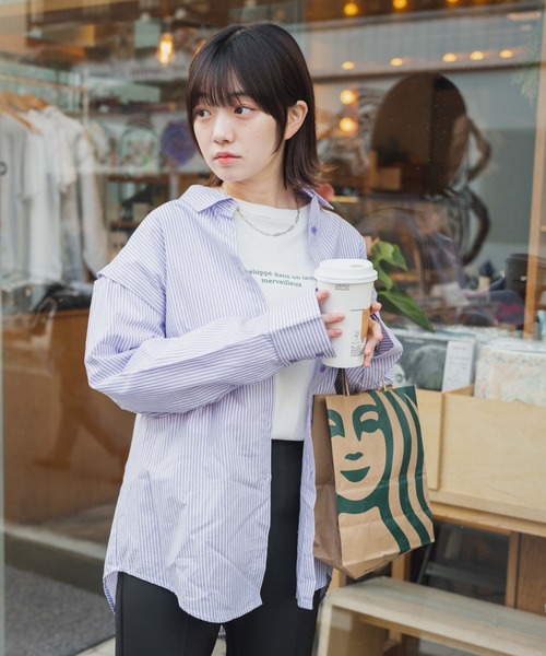 WEGO(ウィゴー)の「WEGO/マルチWAYカラーシャツ(シャツ/ブラウス・レディース・ブルー系その他4/その他2/ホワイト/その他1/パープル系その他4/イエロー系その他5・FREE)」の18枚目の写真