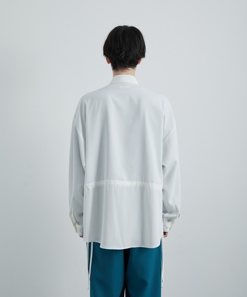 JUNRED（ジュンレッド）の「【 UNISEX 】スリットコードオーバーシャツ（シャツ/ブラウス・メンズ・ブラック/サックスブルー/ホワイト/ブルー系その他4・S/M/L）」の20枚目の写真