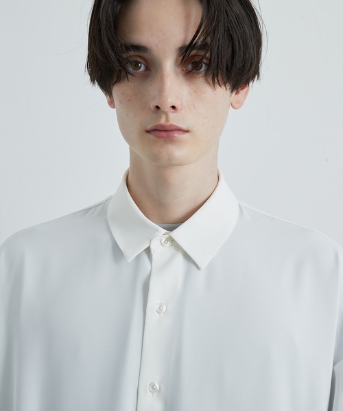 JUNRED（ジュンレッド）の「【 UNISEX 】スリットコードオーバーシャツ（シャツ/ブラウス・メンズ・ブラック/サックスブルー/ホワイト/ブルー系その他4・S/M/L）」の21枚目の写真