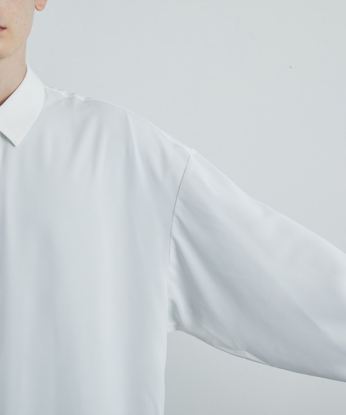 JUNRED（ジュンレッド）の「【 UNISEX 】スリットコードオーバーシャツ（シャツ/ブラウス・メンズ・ブラック/サックスブルー/ホワイト/ブルー系その他4・S/M/L）」の22枚目の写真