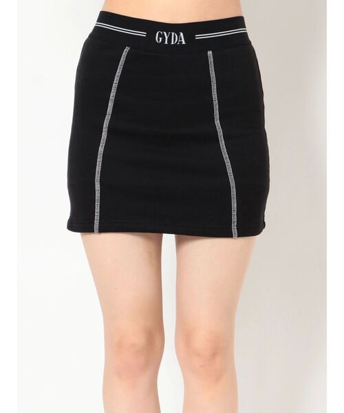 GYDA（ジェイダ）の「ウエストGYDAラインバンテージスカートライクショートパンツ（スカート・レディース・ブラック/オフホワイト・FREE）」の8枚目の写真