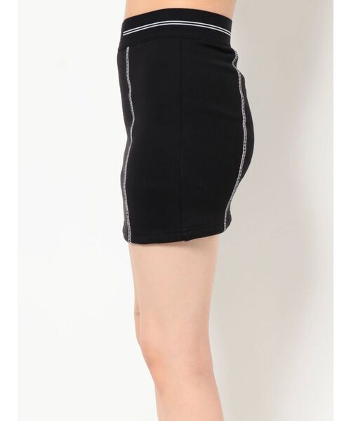GYDA（ジェイダ）の「ウエストGYDAラインバンテージスカートライクショートパンツ（スカート・レディース・ブラック/オフホワイト・FREE）」の9枚目の写真