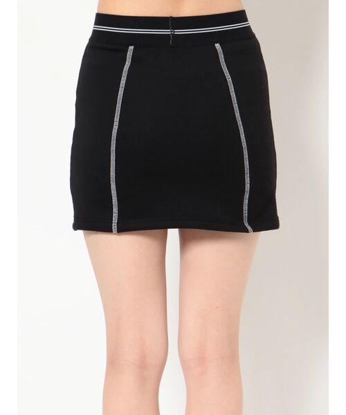 GYDA（ジェイダ）の「ウエストGYDAラインバンテージスカートライクショートパンツ（スカート・レディース・ブラック/オフホワイト・FREE）」の10枚目の写真