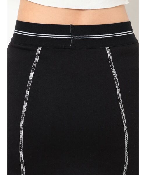 GYDA（ジェイダ）の「ウエストGYDAラインバンテージスカートライクショートパンツ（スカート・レディース・ブラック/オフホワイト・FREE）」の12枚目の写真