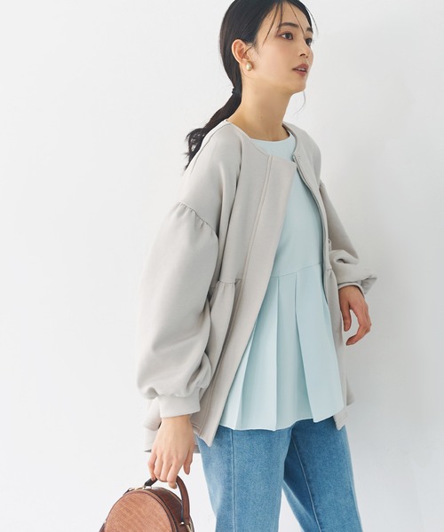 coca(coca)(コカ)の「ウエストタック切り替えブラウス(シャツ/ブラウス・レディース・ホワイト/ライトブルー・M/L)」の9枚目の写真