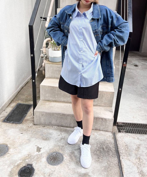 one way（ワンウェイ）の「オーバーサイズデニムジャケット（デニムジャケット・レディース・ブラック/ダークブルー・FREE）」の20枚目の写真