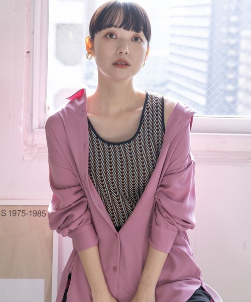 LOWRYS FARM（ローリーズファーム）の「キカガラアソートタンク　190498（Tシャツ/カットソー・レディース・ブラック/ホワイト/ブラウン/グリーン/グリーン系その他・FREE）」の3枚目の写真