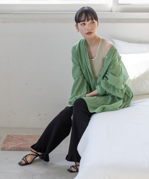 LOWRYS FARM（ローリーズファーム）の「キカガラアソートタンク　190498（Tシャツ/カットソー・レディース・ブラック/ホワイト/ブラウン/グリーン/グリーン系その他・FREE）」の7枚目の写真