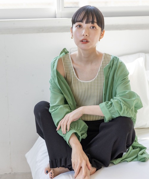 LOWRYS FARM（ローリーズファーム）の「キカガラアソートタンク　190498（Tシャツ/カットソー・レディース・ブラック/ホワイト/ブラウン/グリーン/グリーン系その他・FREE）」の9枚目の写真