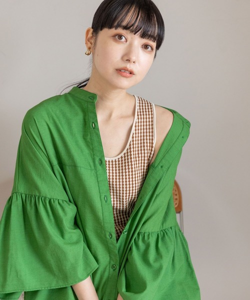 LOWRYS FARM（ローリーズファーム）の「キカガラアソートタンク　190498（Tシャツ/カットソー・レディース・ブラック/ホワイト/ブラウン/グリーン/グリーン系その他・FREE）」の17枚目の写真