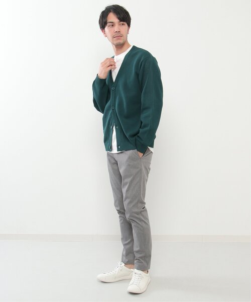 ikka(イッカ)の「【2点セット】ワッフルニットカーデインナーセット(ニット/セーター・メンズ・ベージュ/グリーン/ブルー・S/M/L/XL)」の8枚目の写真