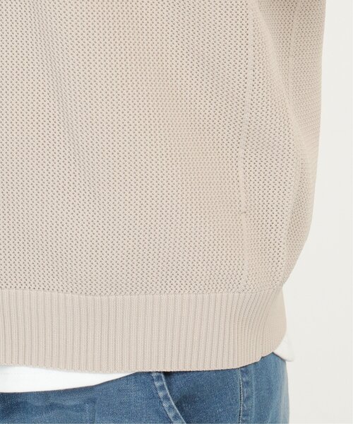ikka(イッカ)の「【2点セット】ワッフルニットカーデインナーセット(ニット/セーター・メンズ・ベージュ/グリーン/ブルー・S/M/L/XL)」の15枚目の写真