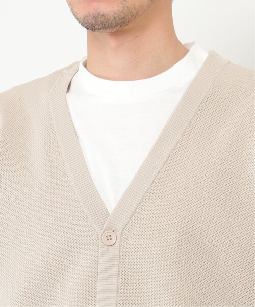 ikka(イッカ)の「【2点セット】ワッフルニットカーデインナーセット(ニット/セーター・メンズ・ベージュ/グリーン/ブルー・S/M/L/XL)」の16枚目の写真