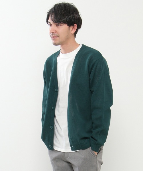 ikka(イッカ)の「【2点セット】ワッフルニットカーデインナーセット(ニット/セーター・メンズ・ベージュ/グリーン/ブルー・S/M/L/XL)」の22枚目の写真