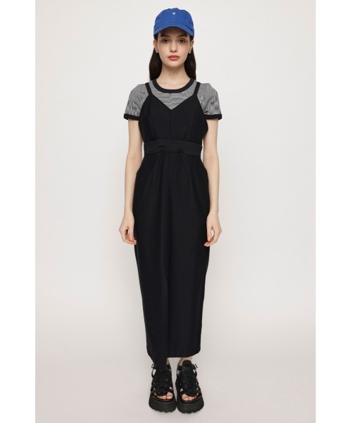 SLY（スライ）の「LIMITED ITEM 2WAY JUMPER SK 2ウェイ ジャンパースカート 限定（ジャンパースカート・レディース・ブラック/マルチ・1/2）」の6枚目の写真