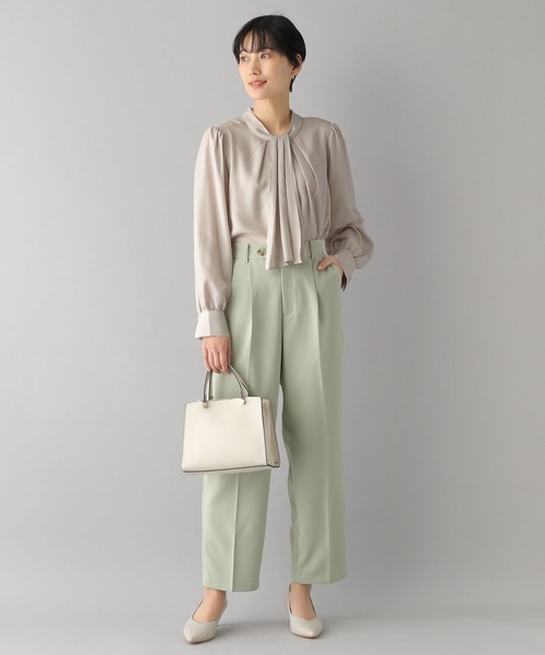 LEPSIM（レプシィム）の「キレイめタックテーパードパンツ　173170（スラックス・レディース・グリーン/ベージュ系その他/ブラック・MEDIUM/LARGE）」の16枚目の写真