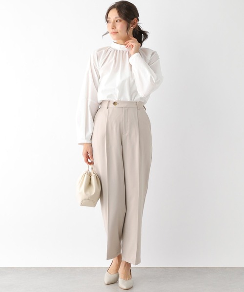 LEPSIM（レプシィム）の「キレイめタックテーパードパンツ　173170（スラックス・レディース・グリーン/ベージュ系その他/ブラック・MEDIUM/LARGE）」の10枚目の写真