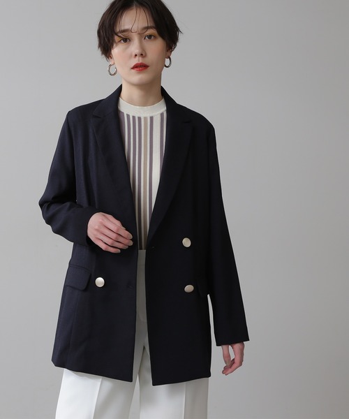 N.(N. Natural Beauty Basic)(エヌエヌナチュラルビューティーベーシック)の「【S Size Line】◆リスタビュールテーラードダブルジャケット(テーラードジャケット・レディース・ベージュ/ネイビー/杢グレー・SMALL/MEDIUM)」の15枚目の写真