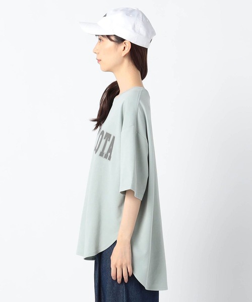 Grand PARK(グランドパーク)の「ロゴ入り ラウンドヘムTシャツ(Tシャツ/カットソー・レディース・レンガ/ライトグリーン/ホワイト/ダークグリーン・FREE)」の16枚目の写真