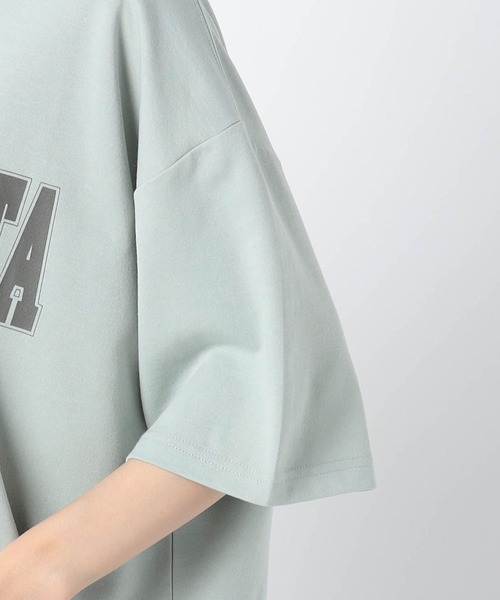 Grand PARK(グランドパーク)の「ロゴ入り ラウンドヘムTシャツ(Tシャツ/カットソー・レディース・レンガ/ライトグリーン/ホワイト/ダークグリーン・FREE)」の13枚目の写真