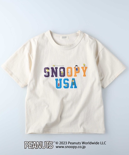 Right-on(ライトオン)の「【キャラクター】スヌーピーTシャツ(Tシャツ/カットソー・キッズ・ホワイト/ブルー/イエロー/サックスブルー/ブラック/グリーン・130/120/140/105/150)」の2枚目の写真