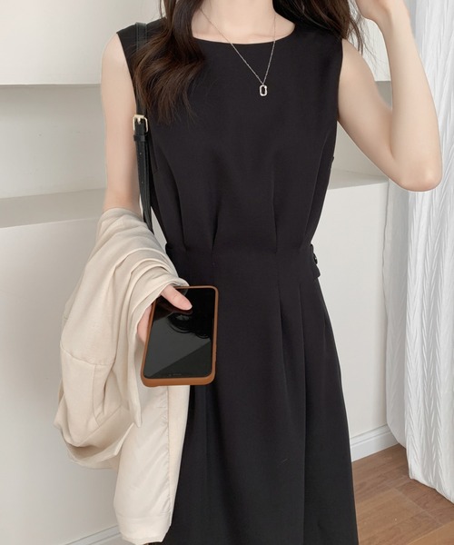 ECLIN(エクラン)の「ウエストタックAラインノースリーブフレア ECLIN(エクラン)の「ウエストタックAラインノースリーブフレア