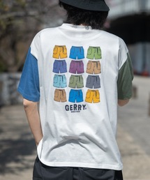 【ag】TC天竺 ワンポイント胸刺繍 バックプリント 半袖Tシャツ