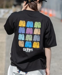 GERRY | 【ag】TC天竺 ワンポイント胸刺繍 バックプリント 半袖Tシャツ(Tシャツ/カットソー)