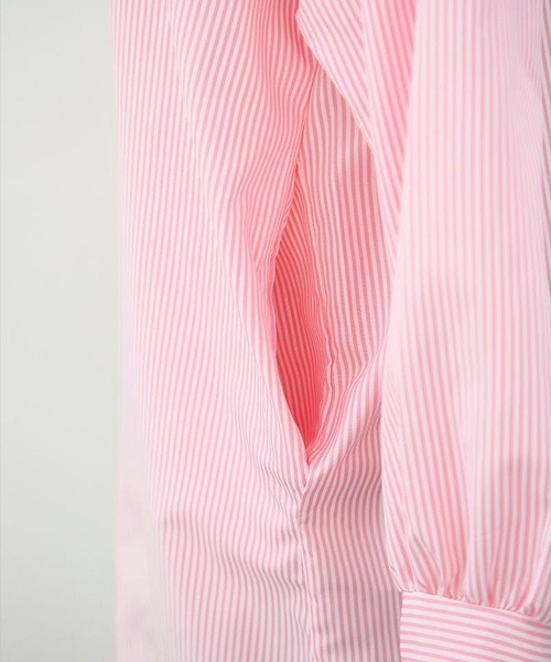 NANING9(ナンニング)の「NANING9 ストライプロングシャツワンピース(シャツワンピース・レディース・スカイブルー/ピンク・FREE)」の20枚目の写真