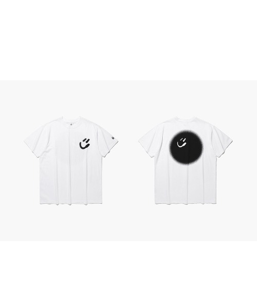 ISTKUNST（イストクンスト）の「A'GEM/9 × .kom『ISTKUNST/イストクンスト』BLUR SMILEY BALL TEE/スマイルボール 半袖　カットソー（Tシャツ/カットソー・メンズ・ブラック/ホワイト・M/L）」の12枚目の写真