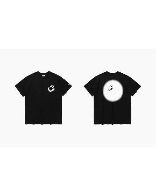 ISTKUNST（イストクンスト）の「A'GEM/9 × .kom『ISTKUNST/イストクンスト』BLUR SMILEY BALL TEE/スマイルボール 半袖　カットソー（Tシャツ/カットソー・メンズ・ブラック/ホワイト・M/L）」の13枚目の写真