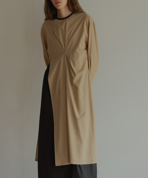 MANOF（マノフ）の「DEEP SLIT LAYERED ONE PIECE（ワンピース）」 - WEAR