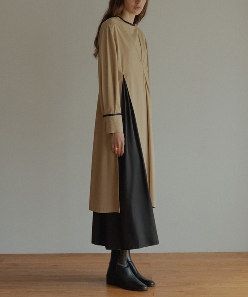 MANOF（マノフ）の「DEEP SLIT LAYERED ONE PIECE（ワンピース）」 - WEAR