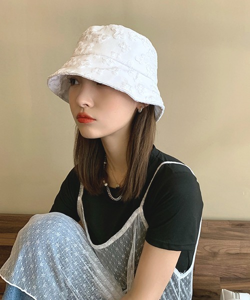 セール】【resonance】ヴィンテージ風 フラワー柄 バケット